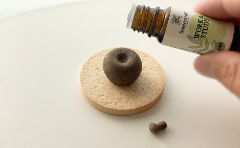 ディフューザー AROMA Stone（りんご型） アロマストーン 精油 アロマオイル インテリア コーヒーかす みかんの皮 にんじん皮 えごま搾りかす たまねぎ皮 茅ヶ崎市 神奈川県