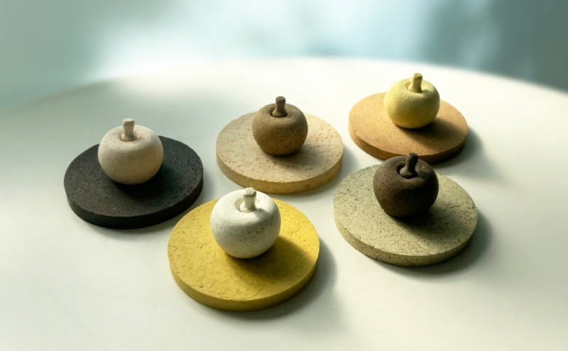 ディフューザー AROMA Stone（りんご型） アロマストーン 精油 アロマオイル インテリア コーヒーかす みかんの皮 にんじん皮 えごま搾りかす たまねぎ皮 茅ヶ崎市 神奈川県