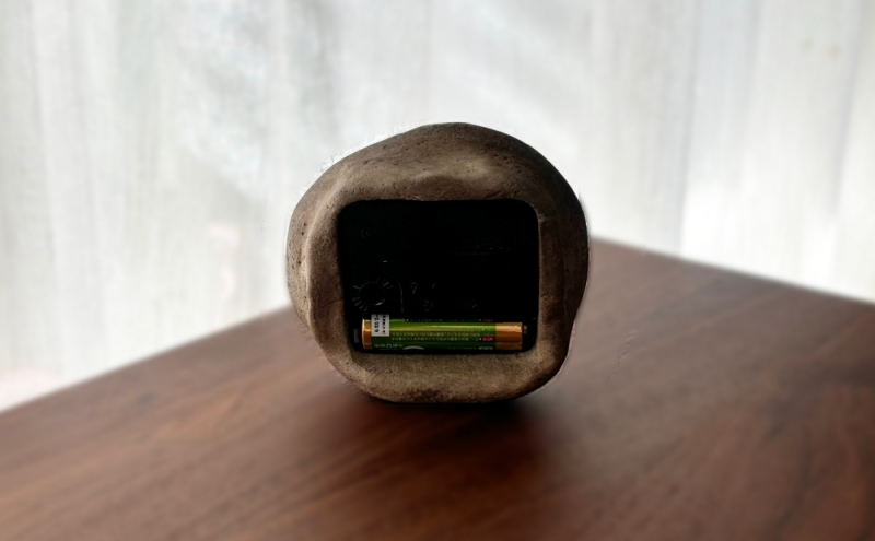 時計 COFFEE STONE 置き時計（Oval） 置き時計 ナチュラル 楕円形 インテリア コーヒー豆 デザインパーツ CASCARA コーヒー豆の果皮 茅ヶ崎市 神奈川県