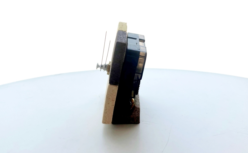 時計 Mosaic置き時計（Square） 置き時計 モザイク柄 四角 インテリア コーヒー豆 コーヒーかす みかんの皮 にんじん皮 えごま搾りかす 茅ヶ崎市 神奈川県