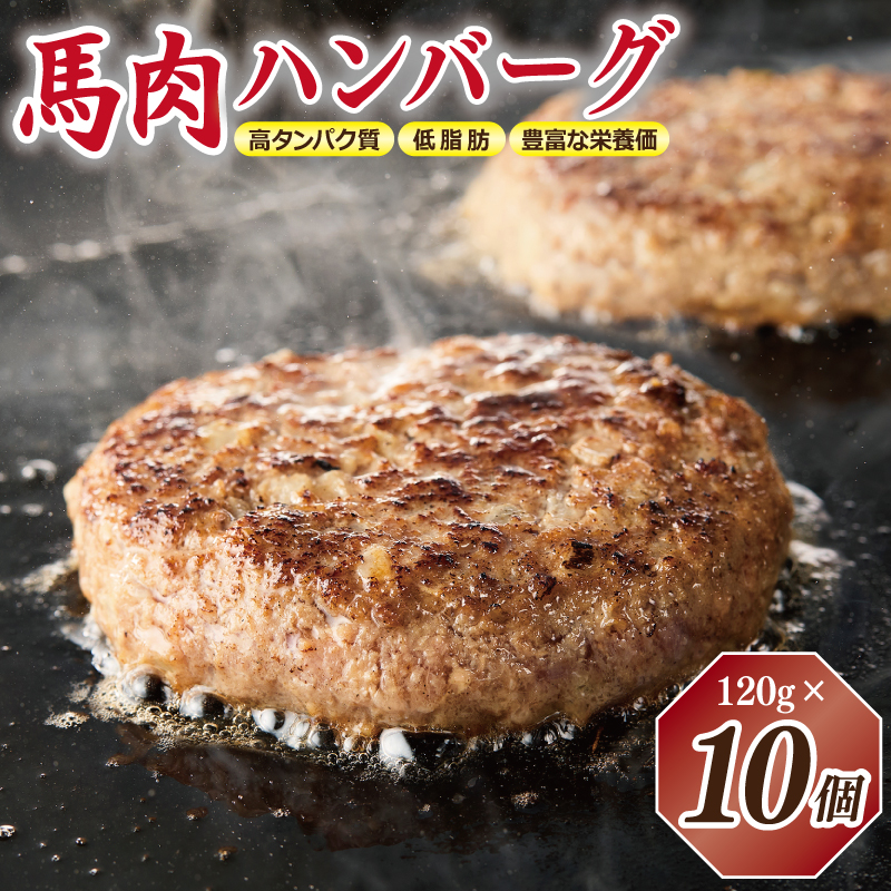 大阪府泉佐野市のふるさと納税 桜文 馬肉ハンバーグ 総量1.2kg（120g×10個） 個包装 005A658