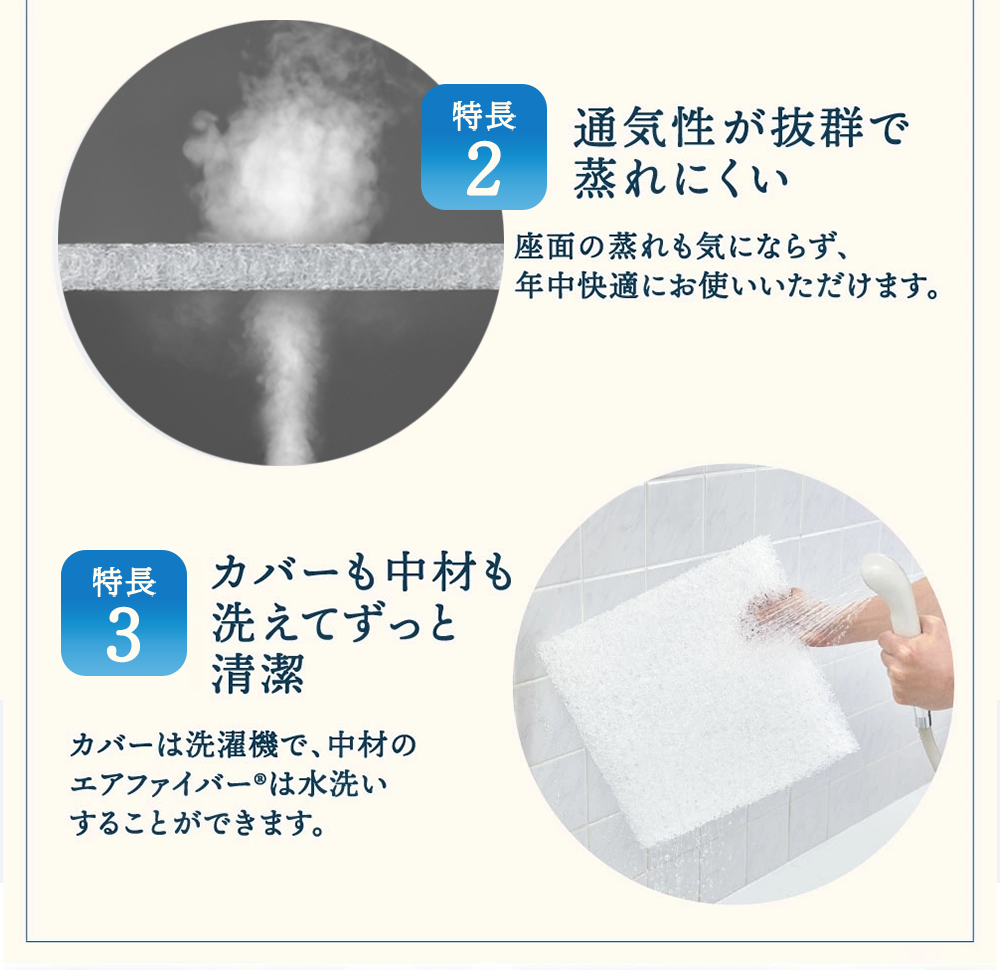 エアウィーヴ 座布団 オールシーズン対応 ぐっすり ホテル 安眠 健康 高反発 腰 肩 熟睡 寝具 寝心地 新生活 洗える 送料無料 体圧分散 大人気 日本製 国産  人気 妊婦 赤ちゃん