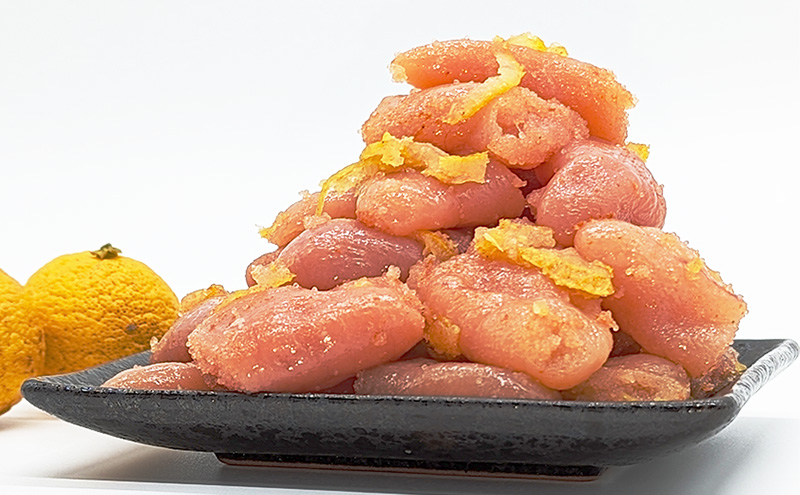 博多辛子明太子 ゆず皮入り一口カット(500g)＋ばらこボトル(230g) ゆず明太 柚子 ユズ めんたいこ 切子バラコ バラ子 チューブ 絞る 家庭用 訳あり 明太子 からし明太子 明太パスタ 冷凍 福岡県 大刀洗町 送料無料