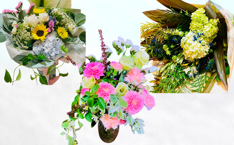 定期便 12ヶ月 毎月お届け！季節のフラワーブーケ 花 ギフト 12回 ※配送不可：沖縄、離島