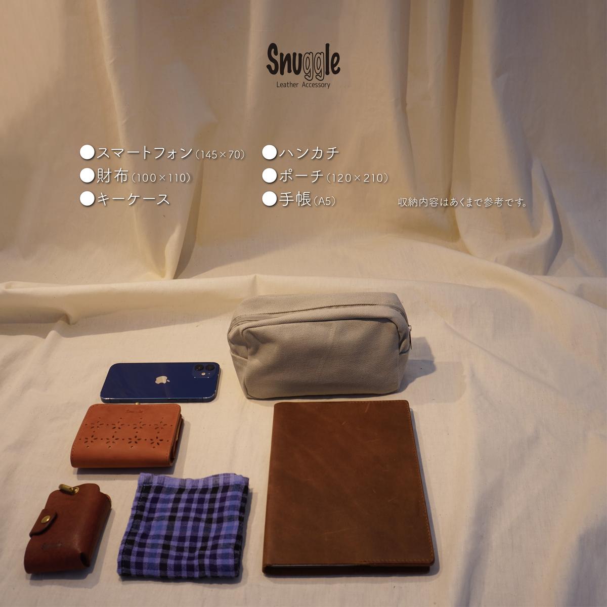 【4色展開】ラッフルトート（M）革小物　ハンドメイド　手縫い　一点物　革カバン　トートバッグ　レザートート　スナッグルレザー