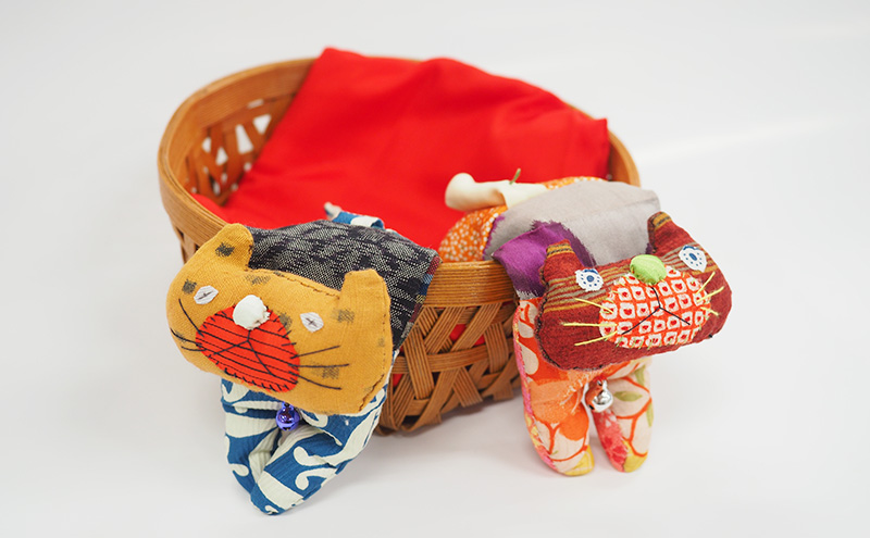 雑貨 世界に一つだけの仲良し猫 置物 2点 セット