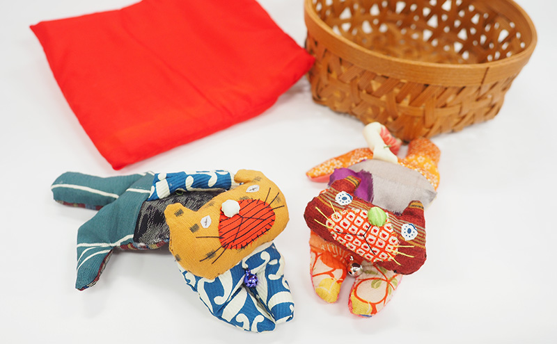 雑貨 世界に一つだけの仲良し猫 置物 2点 セット