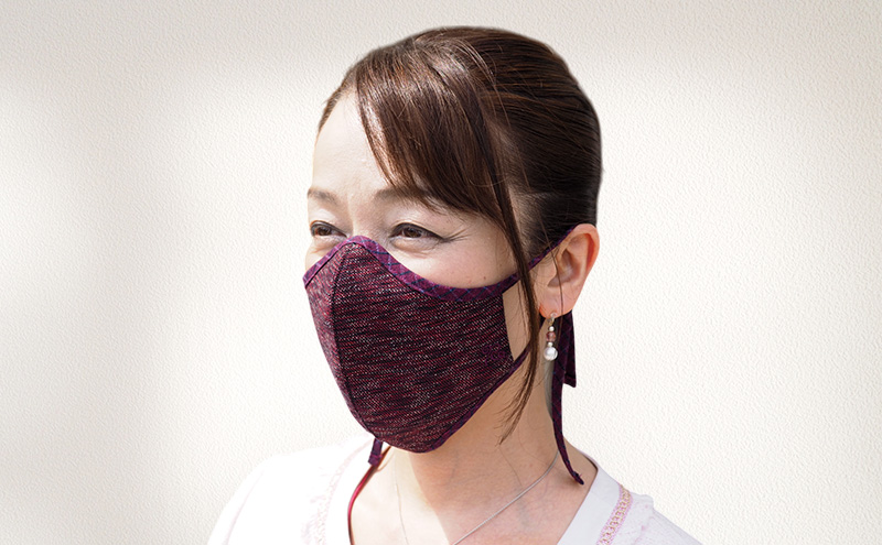 マスク 侍マスク ＜東雲(しののめ)＞ 赤色系 3枚 セット Lサイズ