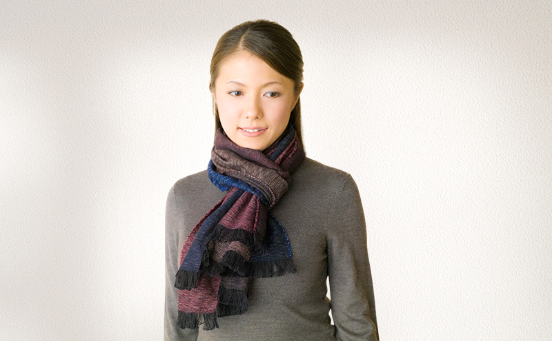 ルターセ マフラー (赤・茶・青) 高級木綿100%