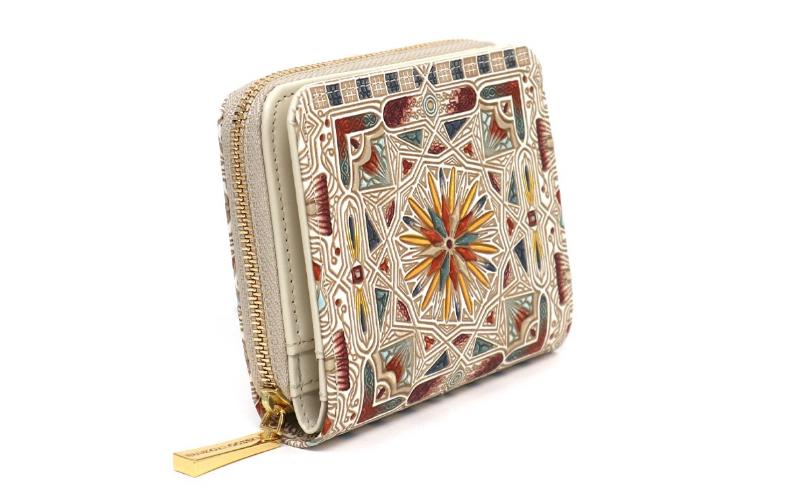 【文庫屋大関】二つ折りファスナーミニ財布 カロー＜ブロンズ＞【皮革工芸品】財布 二つ折り 小物 お札 カード 小銭 コンパクト 牛革 手作り 日本製 墨田区 東京都