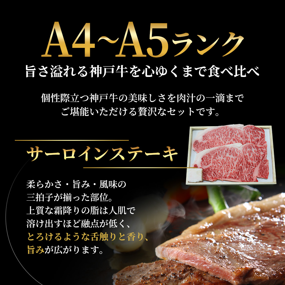 神戸牛 ステーキ 3種 920g 焼肉 9種 計720g ゆず山椒付き 生ハンバーグ 4個 セット