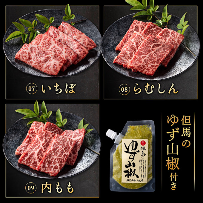 神戸牛 ステーキ 3種 920g 焼肉 9種 計720g ゆず山椒付き 生ハンバーグ 4個 セット
