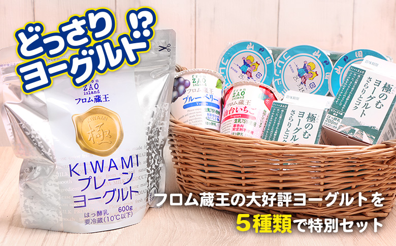 宮城県白石市のふるさと納税 フロム蔵王　どっさりヨーグルト5種セット【0114601】