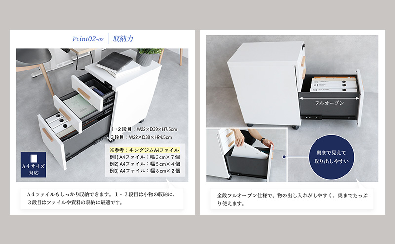 【セット販売】KEYUKA アロン　デスクワゴン セット販売】KEYUKA アロン デスクワゴン