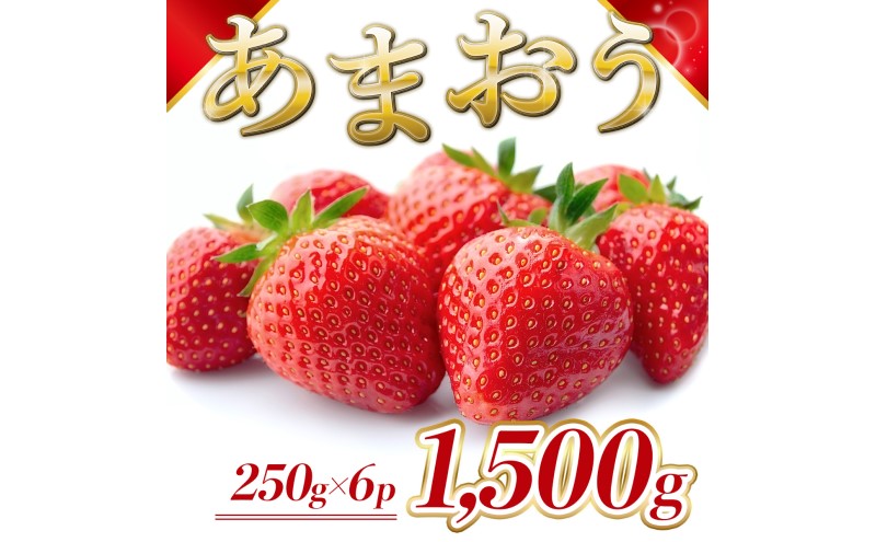 【福岡県大刀洗町】苺 福岡県産 あまおう 1500g(6パック) 先行予約 発送予定:2026年2月より順次発送 いちご イチゴ 果物 ※配送不可:離島