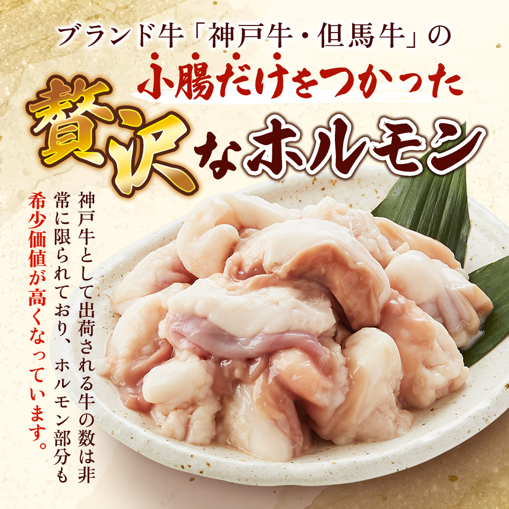 期間限定寄附額 神戸牛・但馬牛 希少 ホルモン 小腸 200g 国産牛 冷凍 もつ鍋 牛肉 お肉 年内配送 within2025