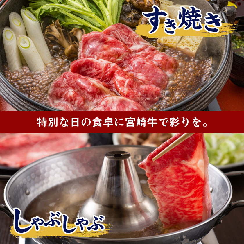 宮崎県都城市のふるさと納税 宮崎牛【赤身霜降り】すきしゃぶ700g_17-6507