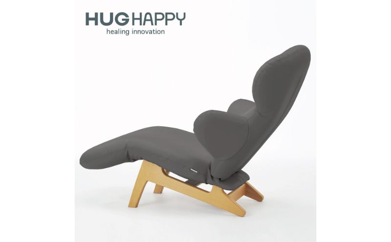 イス ハグラウンジチェア レザー＋ カームグレー リクライニングチェア 日本製 家具
