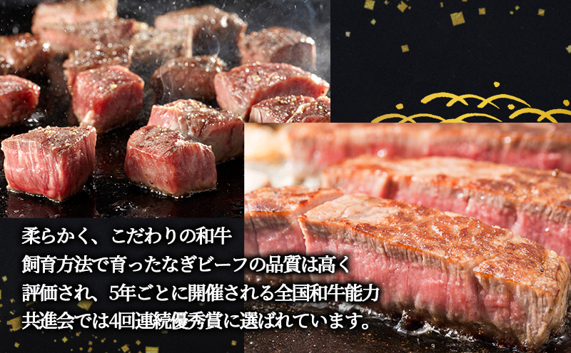 ステーキ 奈義和牛  ヒレステーキ 900g（シャトーブリアン4枚600g＆サイコロ300g）肉 お肉 牛肉 牛 和牛 岡山 瀬戸内市