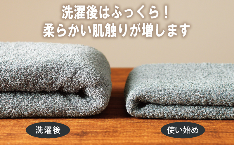 大阪府泉佐野市のふるさと納税 ミニバスタオル 5枚（グレー）【40cm×120cm 500匁 国内製造 泉州タオル フェイスタオル 以上 バスタオル 未満 吸水 普段使い シンプル 日用品 家族 ファミリー】 099H2929