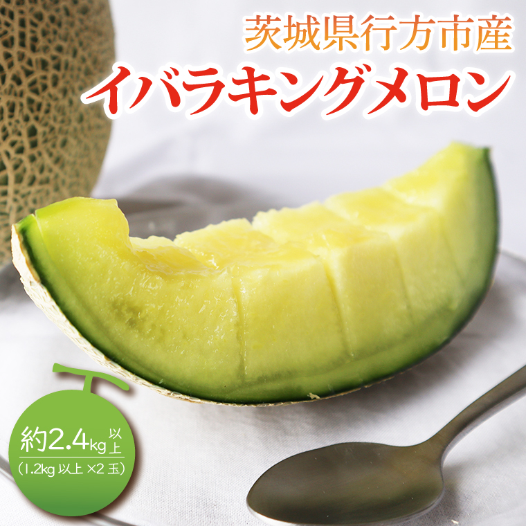 【茨城県行方市】【2026年5月より順次発送】イバラキングメロン(2玉)|メロン イバラキングメロン フルーツ 果物 くだもの 先行予約 茨城県 行方市(BW-20-1)