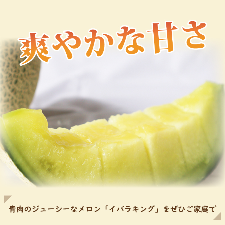 【2026年5月より順次発送】イバラキングメロン（2玉）｜メロン イバラキングメロン フルーツ 果物 くだもの 先行予約 茨城県 行方市(BW-20-1)