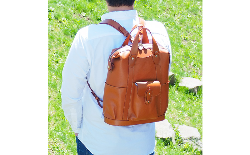 ソフト リュックサック A4 キャメル  革 革製品 レザー 牛革 ギフト プレゼント おしゃれ  シンプル ファッション かばん カバン 鞄 北海道 赤平 いたがき