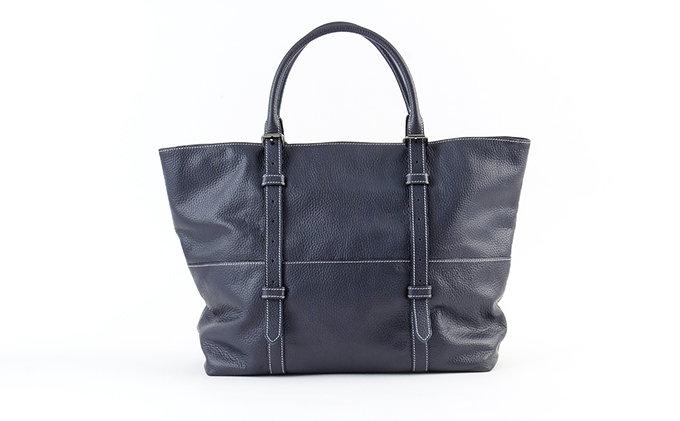 牛革 トートバック 紺｜北海道 滝川市 カバン 鞄 バック バッグ トート B4 B4ファイル 革 革製品 牛革