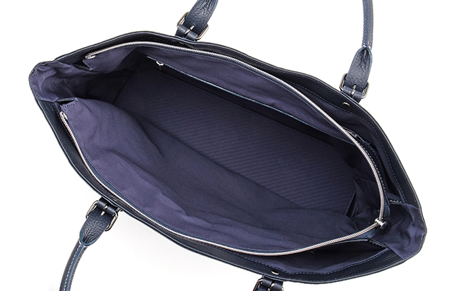 牛革 トートバック 紺｜北海道 滝川市 カバン 鞄 バック バッグ トート B4 B4ファイル 革 革製品 牛革