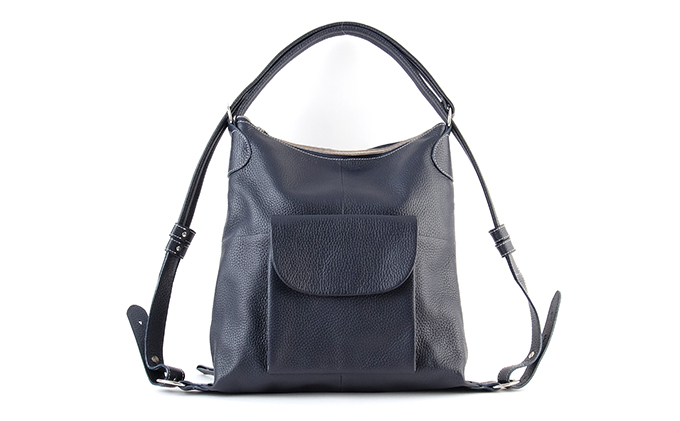 牛革　２WAYリュック　紺