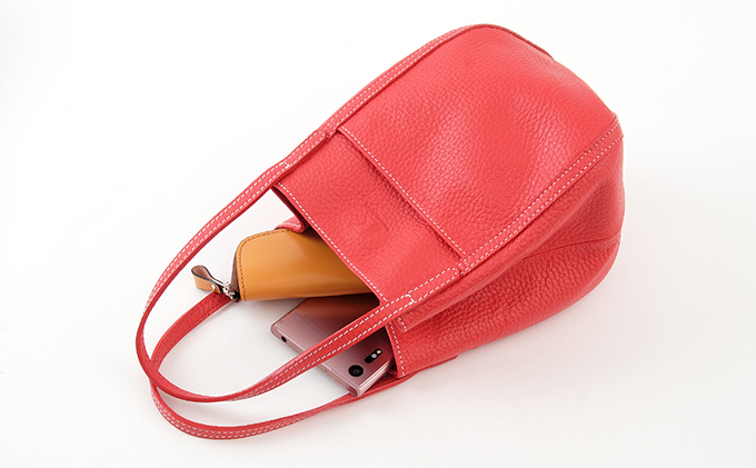 牛革　ミニバック　赤