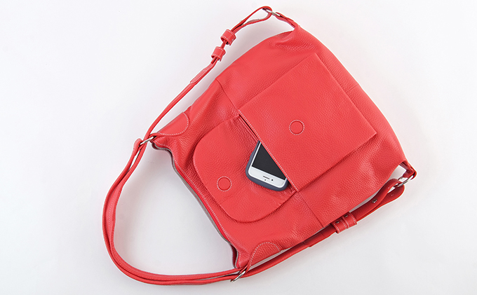 牛革　２WAYリュック　赤