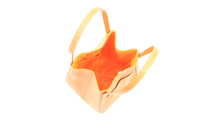 牛革　ミニバック　オレンジ