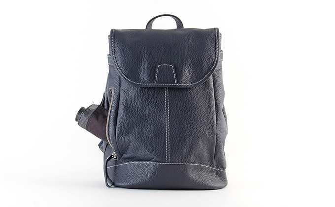 牛革　レディースリュック　紺