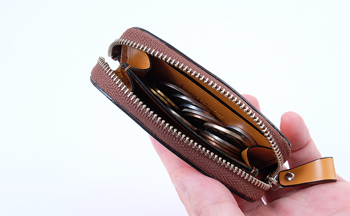 コードバン　小銭入れ　キャメル