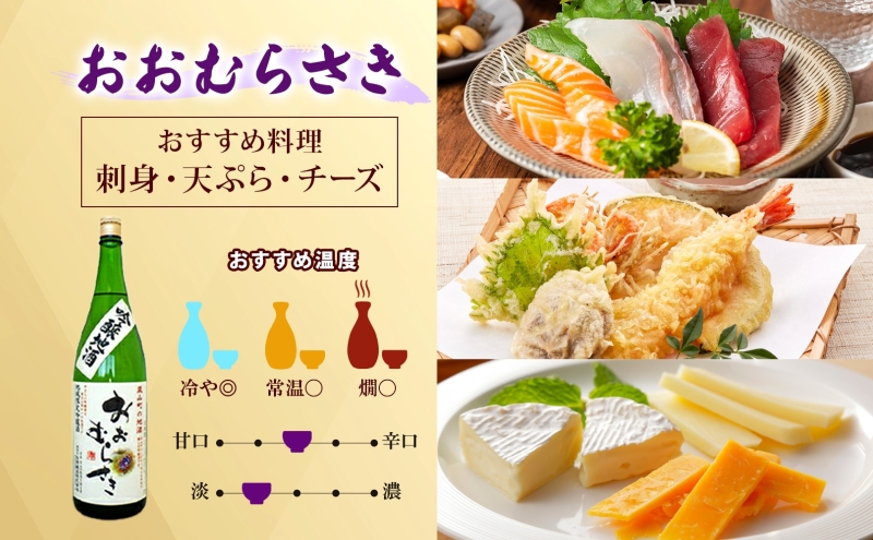 嵐山町 吟醸酒おおむらさき 1.8L  6本セット 嵐山町 限定 地酒 お酒 日本酒 純米酒1.8L アルコール 瓶 お酒 集まり 食事会 家族 振る舞い お家飲み 晩酌 ご褒美 贅沢 飲み会 プレゼント 贈り物 お正月 お祝い お年賀 御年始 お礼 関根国太郎商店