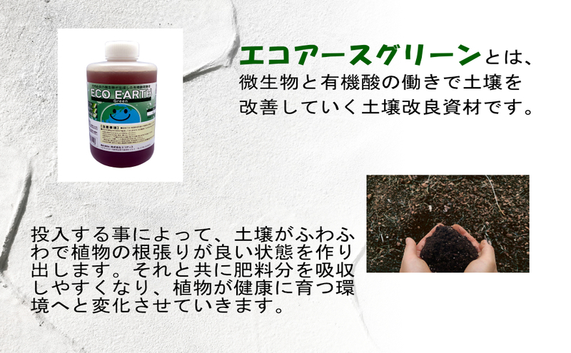 土壌改良材 エコアースグリーン 1000ml 1L 1本