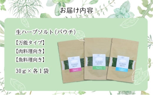 限定生産！手摘み生ハーブソルト お試しパックセット