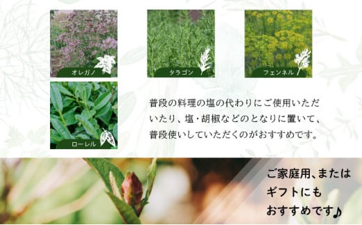 限定生産！手摘み生ハーブソルト お試しパック 万能タイプ（30g×1袋）