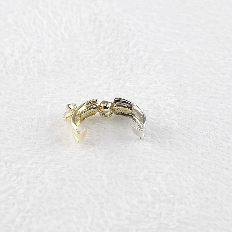 ピアリング 正規品 18金 プラチナ イヤリング メンズ