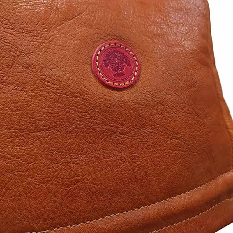 木の庄帆布 公式 国産レザーアイアンカバー 本革 総革 KinoshoTRANSIT　 K-KHG-W-IR01M-（C/#46 キャメル / レッド）　ゴルフ アイアンカバー