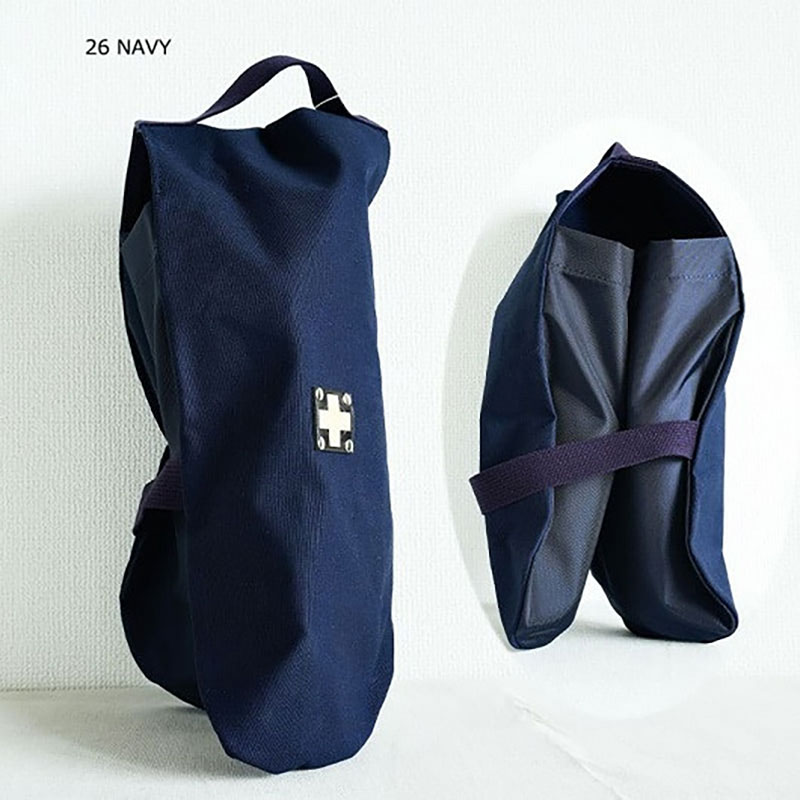 木の庄帆布 公式 シューズケース シューズサック Shoes Case 【KinoshoTRANSIT】　K-KHG-SS01M-（C/#26 NAVY / ネイビー）　ゴルフ シューズケース おしゃれ 高密度帆布