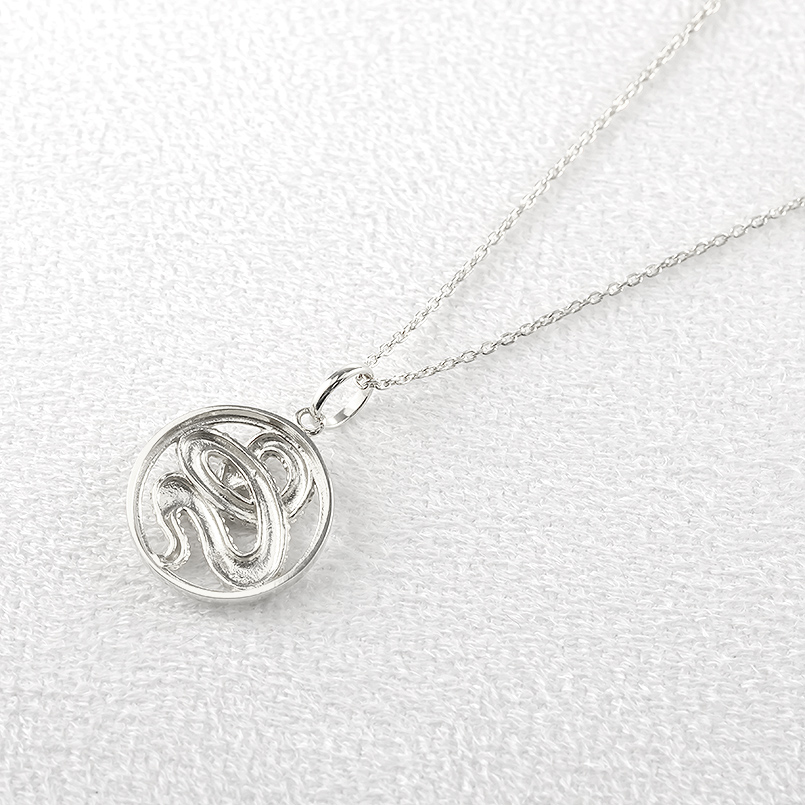 ヘビ 蛇 ペンダントトップ スネーク ネックレス メンズ ダイヤ