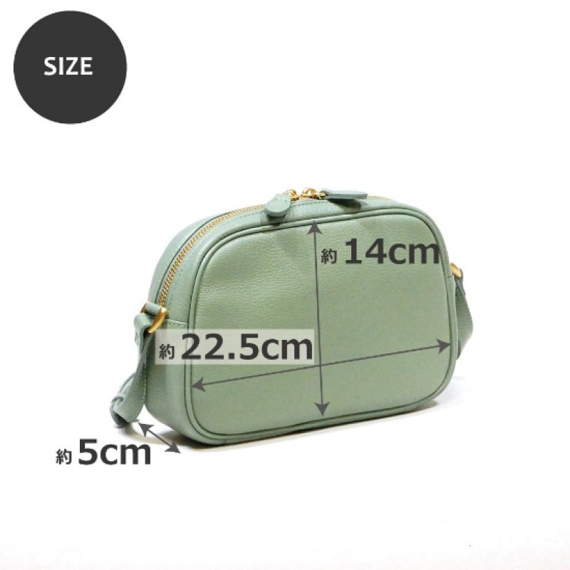 オリーブレザー ミニマムショルダー【A-LOOK】