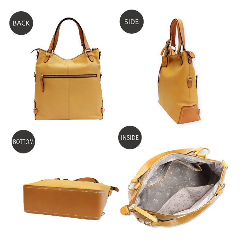 シルキーレザー 5way バッグ 【LIME】