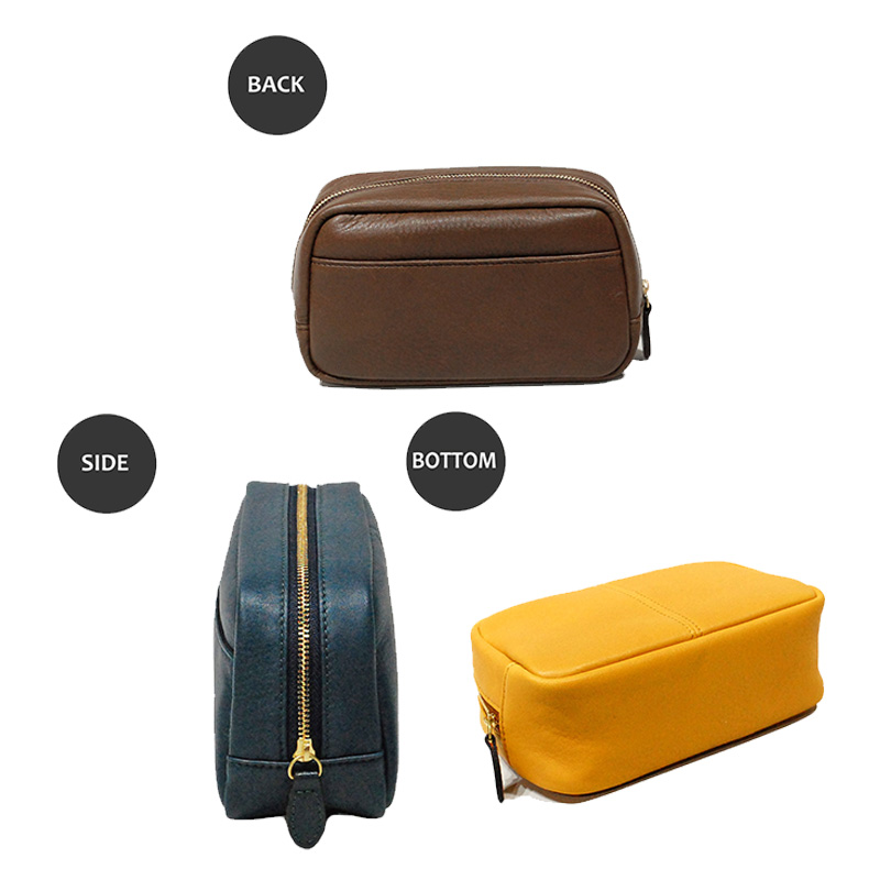 シルキー レザーポーチ 【LIME】