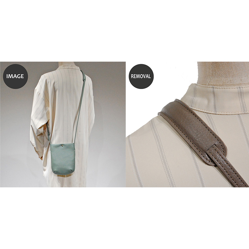 オリーブレザー スマホショルダー 【A-LOOK】