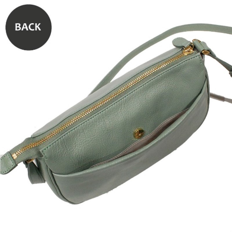 オリーブレザー プレーン ショルダーバッグ 【A-LOOK】