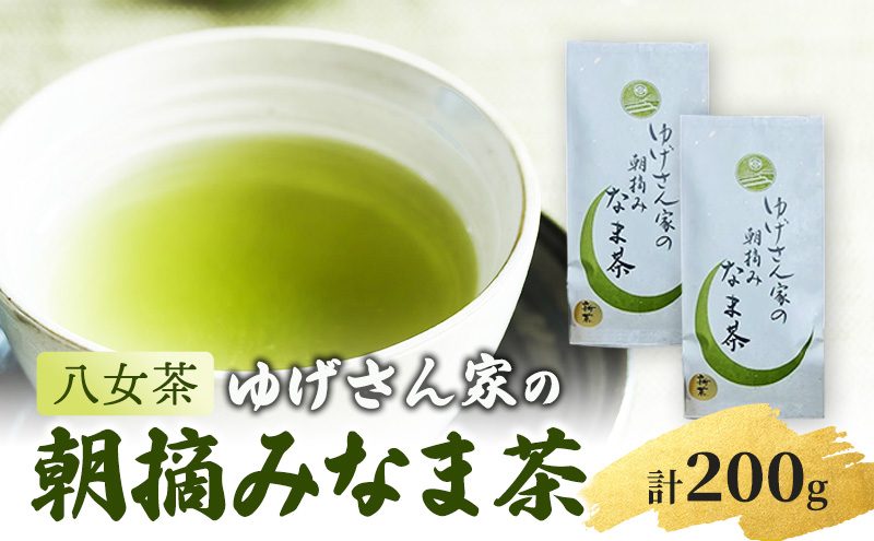 八女茶 ゆげさん家の朝摘みなま茶 100g×2袋 計200g ※配送不可：北海道、沖縄、離島
