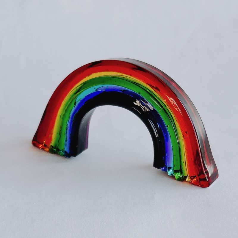 ガラス 虹のオブジェ 《ガラス製・ビビッド・S》 インテリア